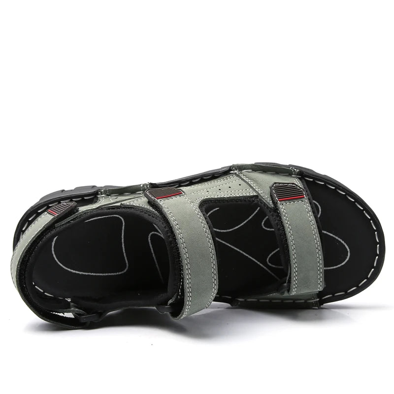 Leather Outdoor Men Sandals Casual Beach Sandals 38-48