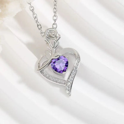 Heart Shaped Pendant Necklace, Hollow Design, Zinc Alloy Jewelry