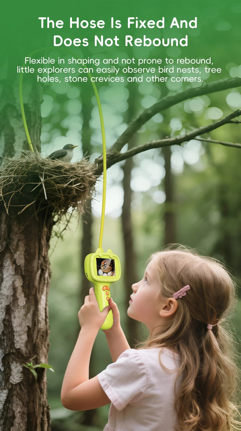 Kids Borescope Snake Camera with Light Outdoor STEM Educational Toy Endoscope Science Gift for Boys Girls Camping Explore Nature