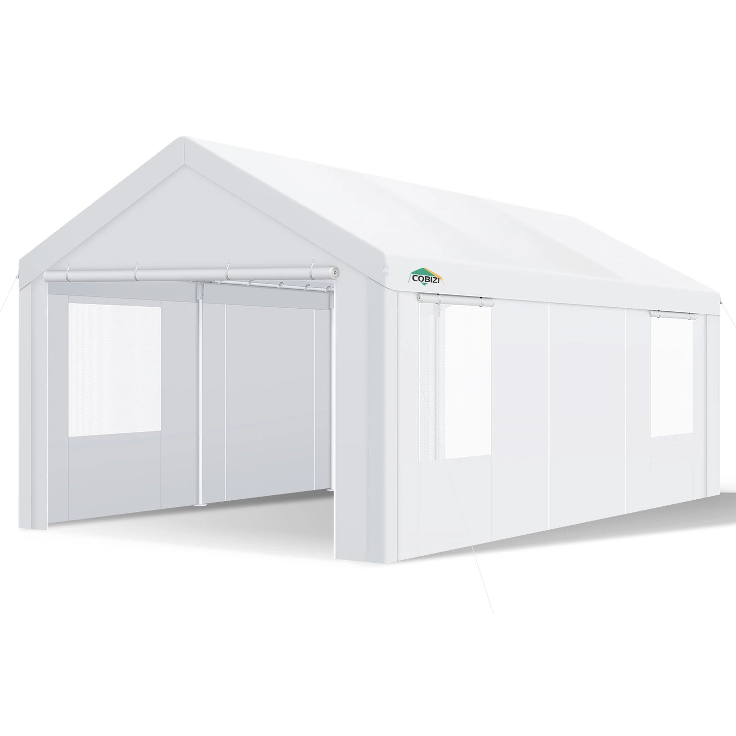 Carport Canopy 12x20 Heavy Duty Portable Garage with Roll-Up Ventilation Windows & Doors,Removable Sidewalls Car Canopy Car Tent