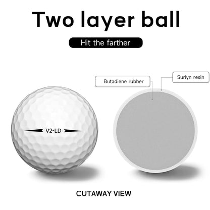 2-Layer Golf Balls 332 Dimple, 100-Pack, Max Distance And Spin Control
