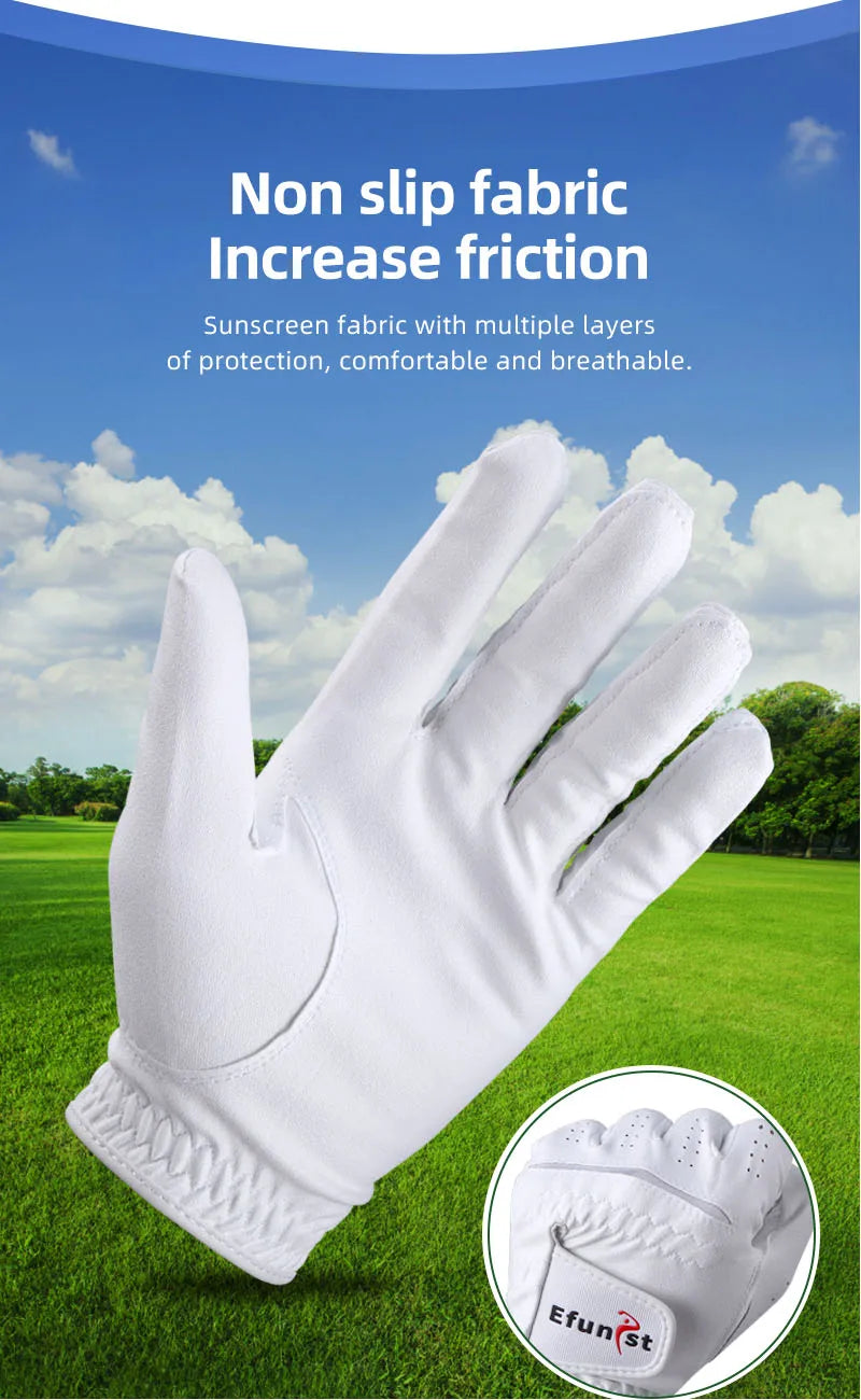 Golf Gloves Men's Glove Left/Right Hand 2 color Soft white Dark Grey Swing Putting Training particles Breathable Namib Gloves