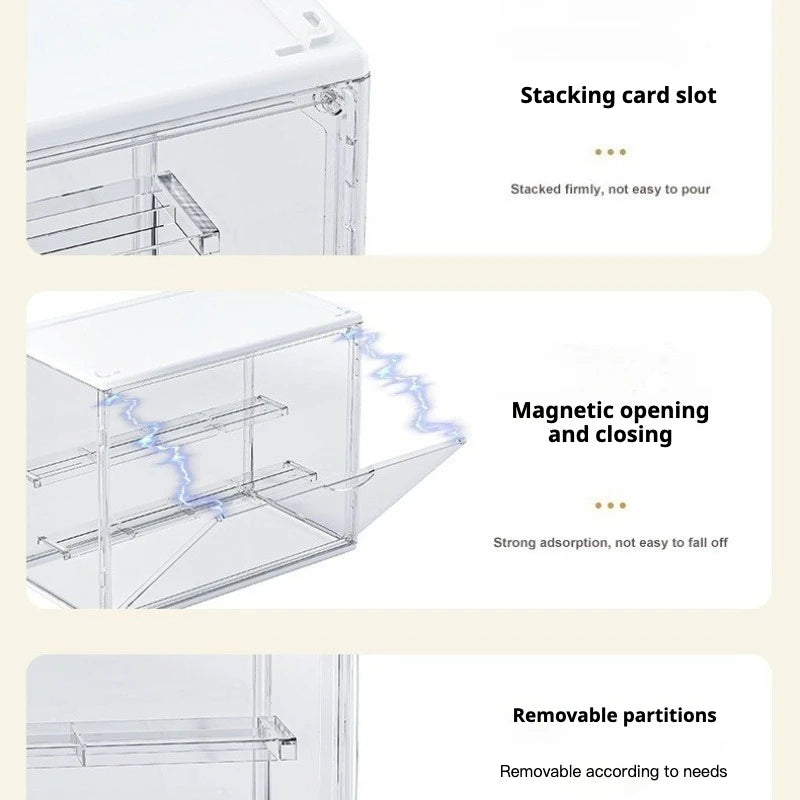 1Pc Acrylic Organizer for Collectible Figure and Blind Box Toy Large-Capacity High Definition Transparent Miniature Display Case