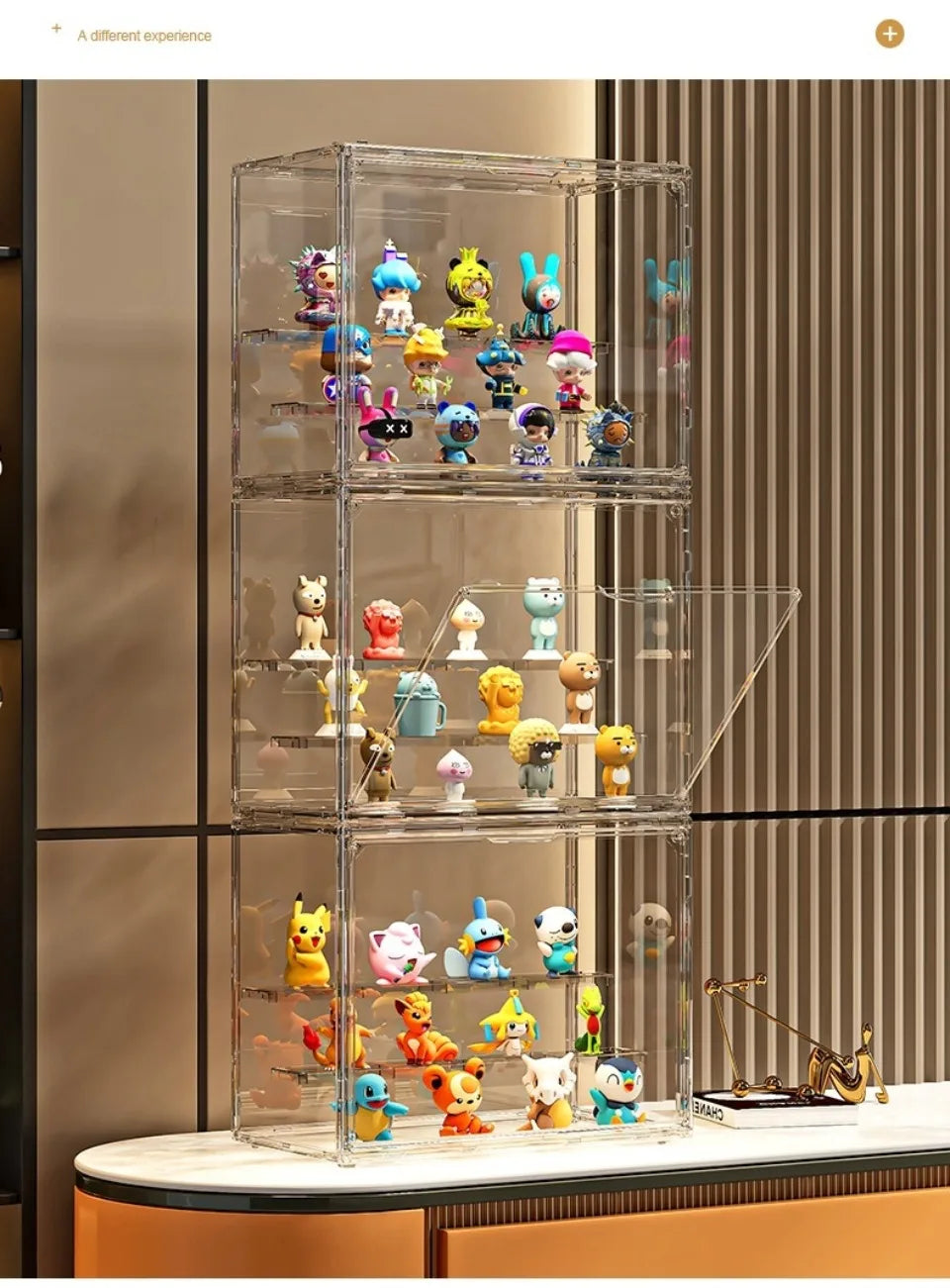 1Pc Acrylic Organizer for Collectible Figure and Blind Box Toy Large-Capacity High Definition Transparent Miniature Display Case