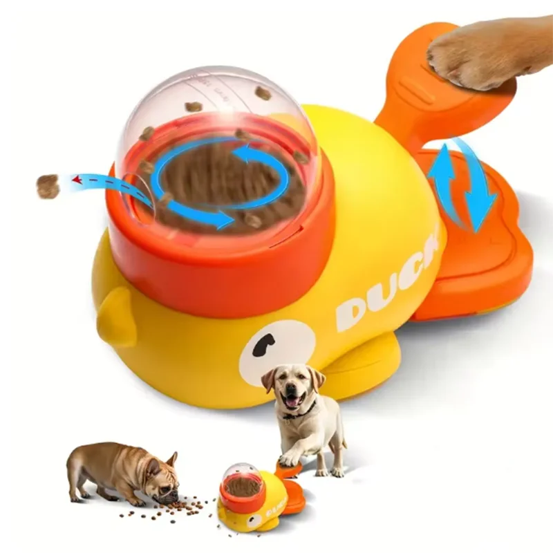 Little Yellow Duck Pet Leaking Toy – Interactive Educational Training Device for Puppies