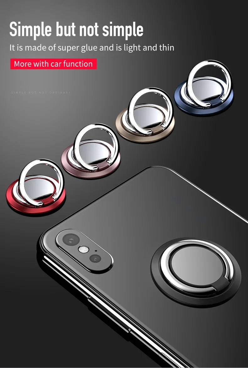 Universal Finger Ring Holder Stand Mobile Phone Luxury Rotatable Phone Back Sticker Holder  for IPhone Samsung Xiaomi