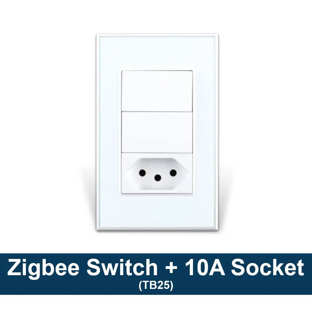 Zemismart Zigbee Smart Brazil Socket 10A 20A Outlets Work with Tuya Smart Life App Alexa Google Home Control