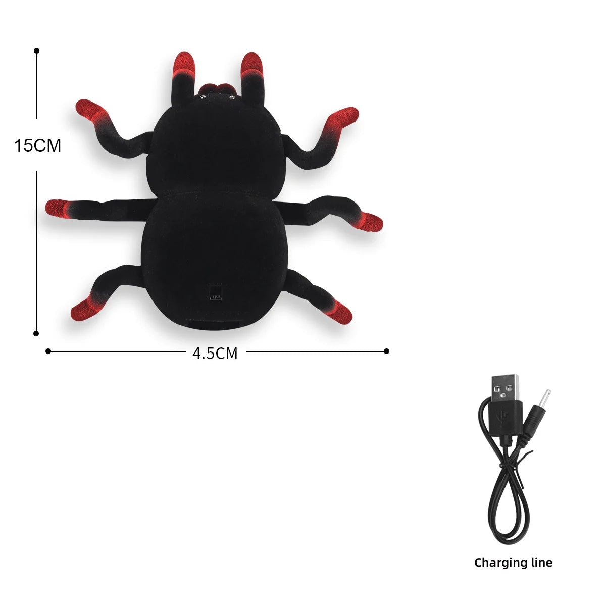 Remote Control Spider Toy, Rechargeable Wall Climbing Tarantula with Lights, Halloween Prank RC Animal Toys for Kids & Adults