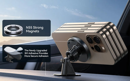 Magnetic Wireless Car Phone Holder Mount for 4.7-7.0 Inch Phones