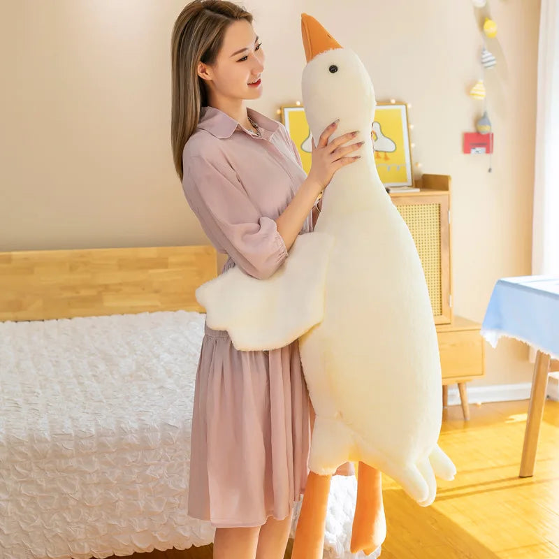 Hot 35/50/90/130CM Funny Goose Plush Stuffed Soft Duck Sleeping Pillow Sofa Cushion Kids Girlfriend Birthday Gift Toy