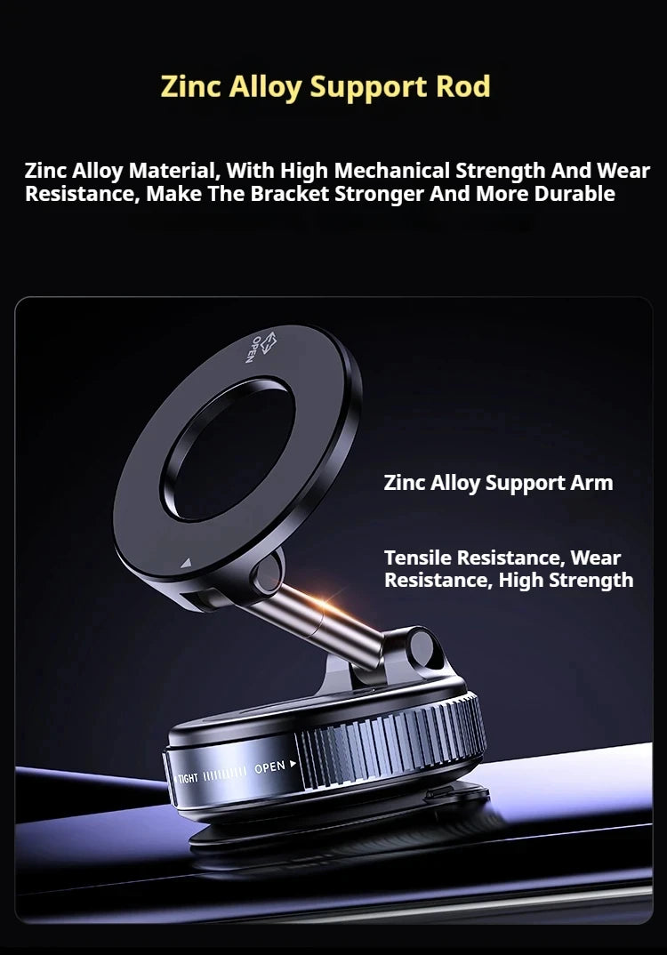 Xiaomi Magsafe Car Phone Holder Suction Cup Vacuum Magnetic Phone Stand 360° rotatable and Foldable Suction Cup Phone Holder