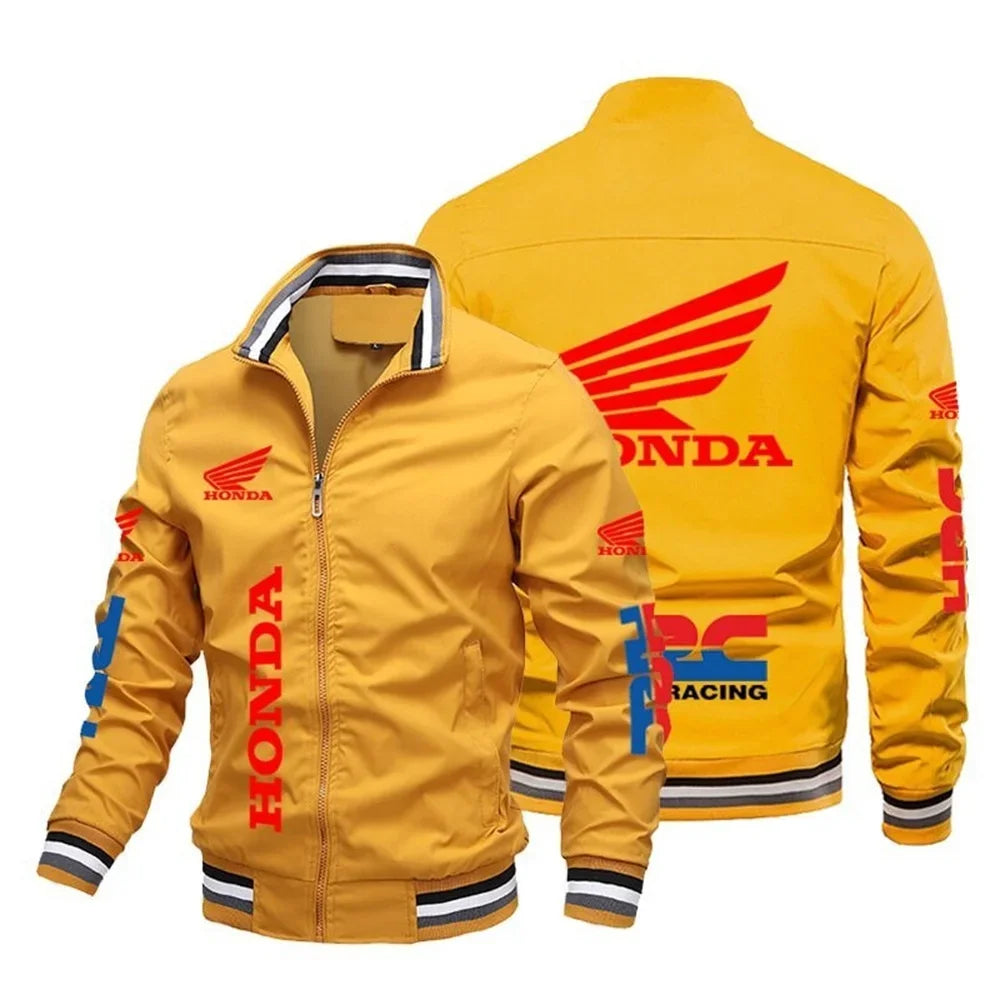 Honda Moto 2025 New Motorcycle Jacket Pattern Bomber Jacket Baseball Motorcycle Top Men