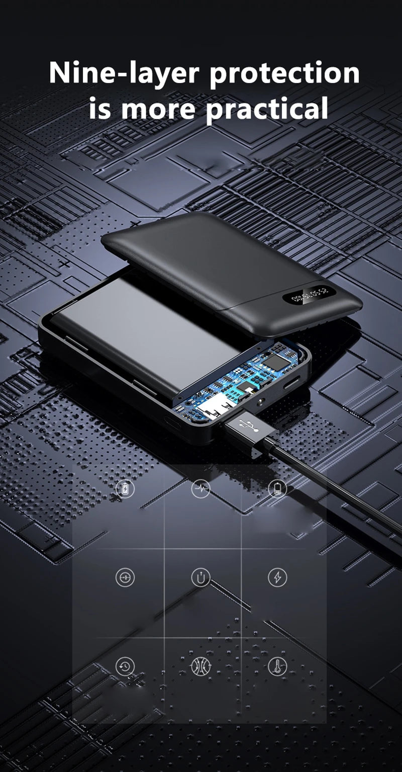 VIVO 30000mAh Power Bank 5V/2.1A Large Capacity Portable External Battery LED Digital Display Outdoor Power For IPhone Android