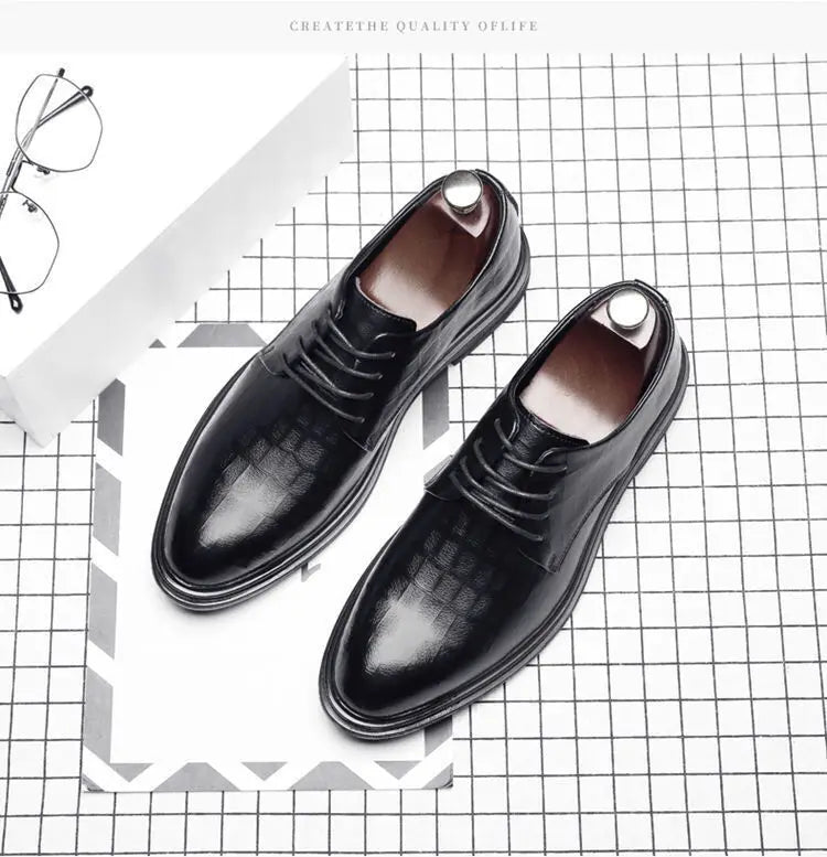Men's Leather Formal Shoes, Genuine Leather Upper, Spring Autumn