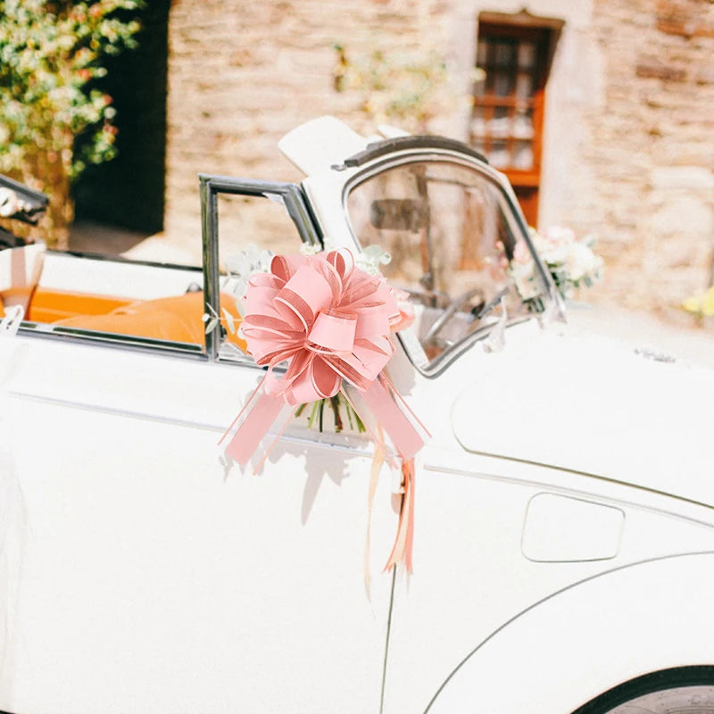 2/4/10Pcs Wedding Car Bow Ribbons Christmas Gift Wrap Packaging Decoration DIY Craft Flowers Birthday Party Supplies Valentines