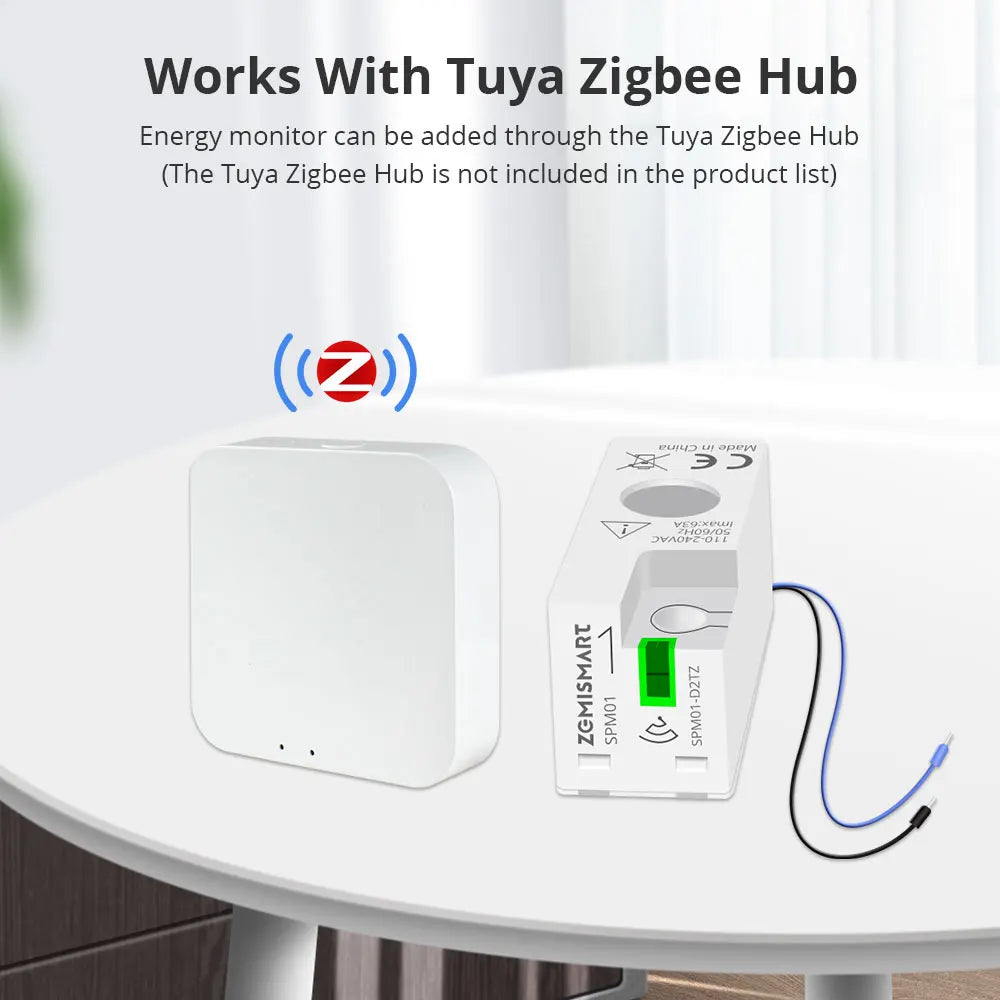 Zemismart Smart Energy Meter Zigbee WiFi Monitor Electric Sensor Measure Work With Tuya Zigbee2mqtt Home Assistant