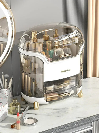 Transparent Makeup & Jewelry Organizer – Desktop Storage Box