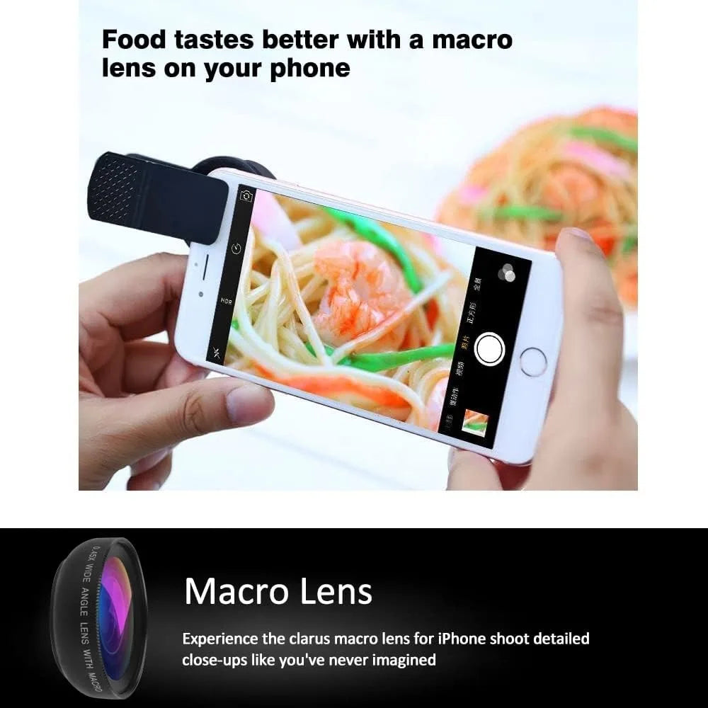 2-in-1 Universal Clip Mobile Lens – 37mm Super Wide-Angle & Macro HD Lens