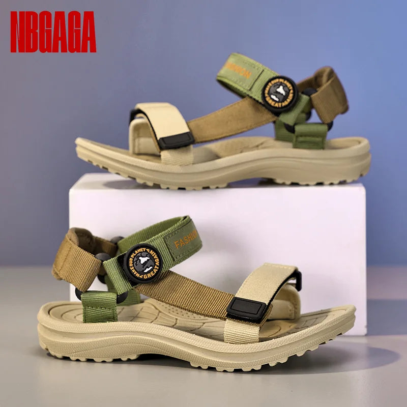 Boys Quick-Dry Beach Sandals Water Shoes Fabric Upper EVA Outsole Summer