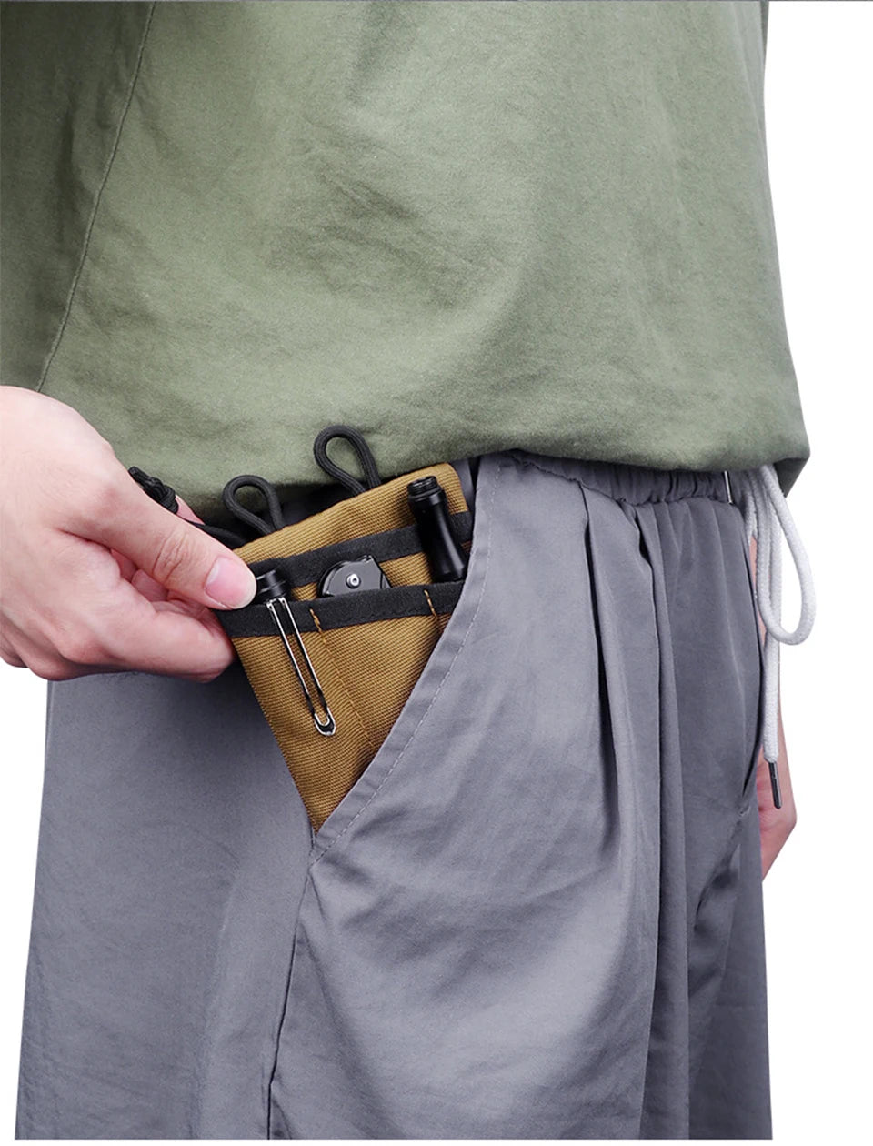 Tactical EDC bag wallet bag mini waist bag card key with waist bag camping, hiking, hunting, fishing, outdoor coin wallet