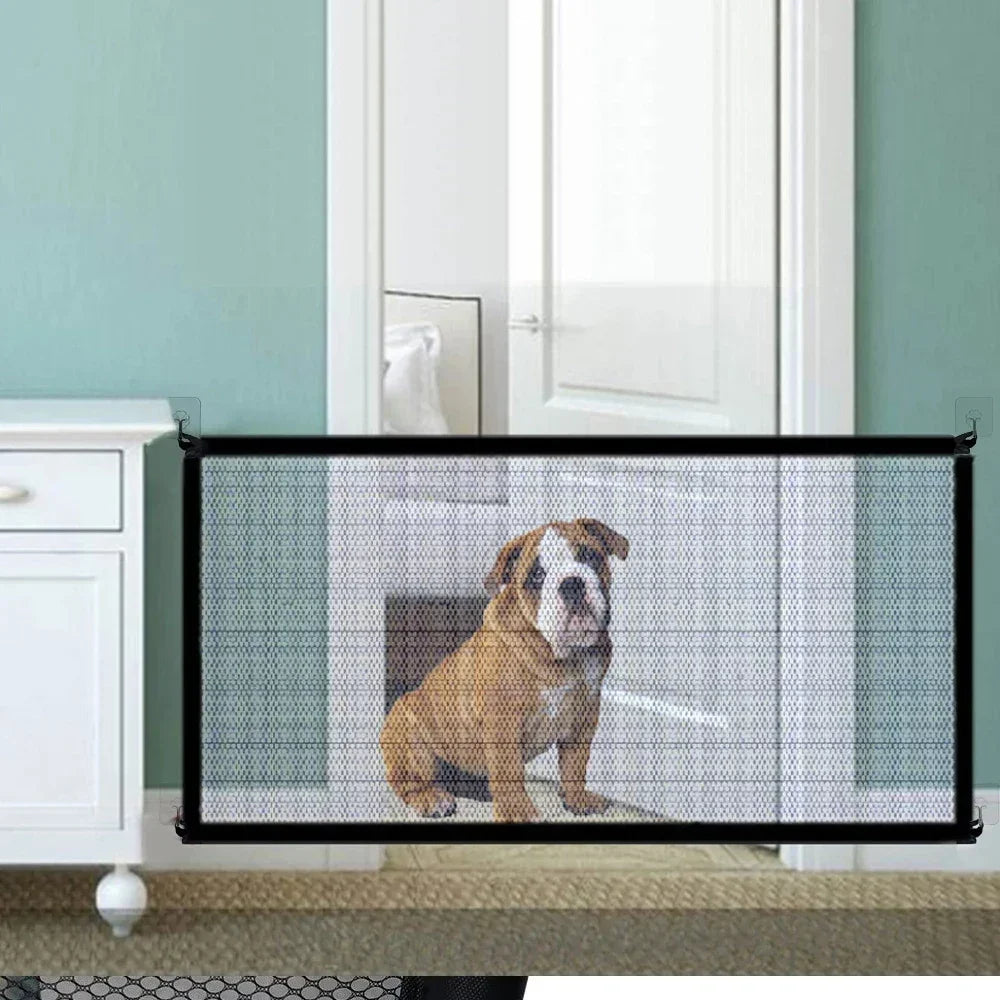 1Set Pet Barrier Fences Mesh Dog Gate Folding Stairs Entrance Separation Guard Portable Breathable Children Safety Playpen