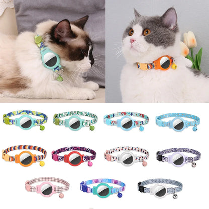 Pink Nylon Cat Collar With Bell For Tracking Device