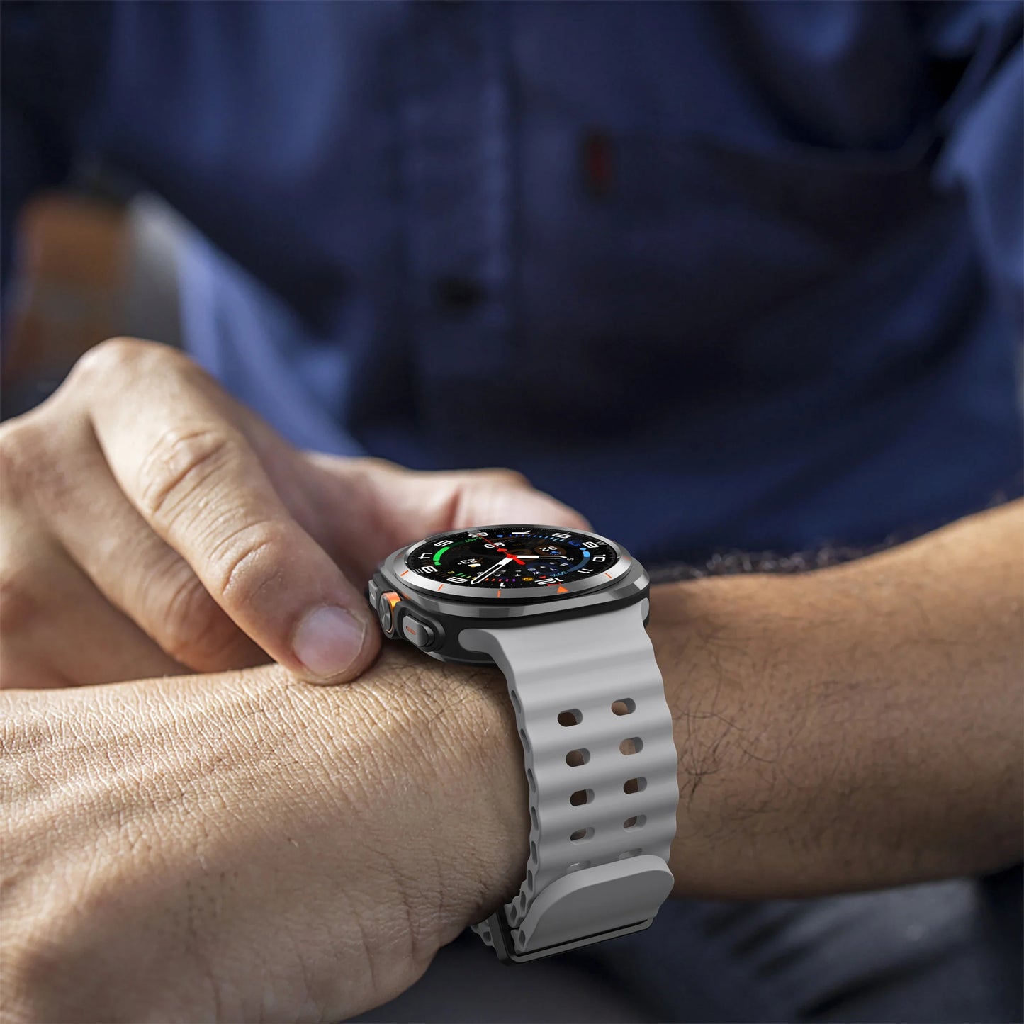 Marine Band For Samsung Galaxy Watch Ultra 47mm Sports Silicone Strap Bracelet For GalaxyWatch Ultra Watchband Accessories