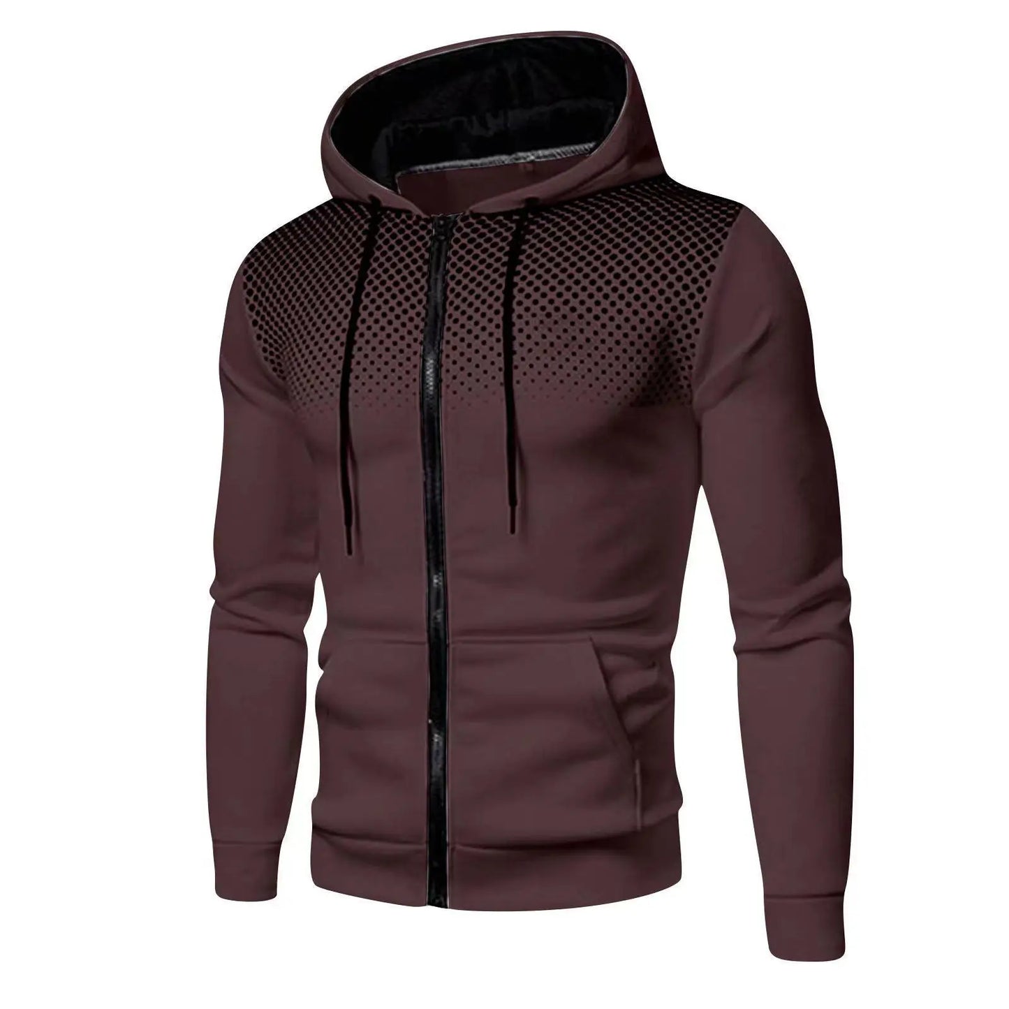 2025 New Men's Zipper Hoodie Outdoor Printed Casual Sportswear Street Fashion Men's Warm Hoodie Autumn/Winter Coat