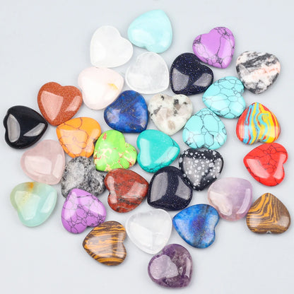 Heart Shape Amethyst Stone Crystals, 20mm, 10 20 30 Pcs Garden Decor