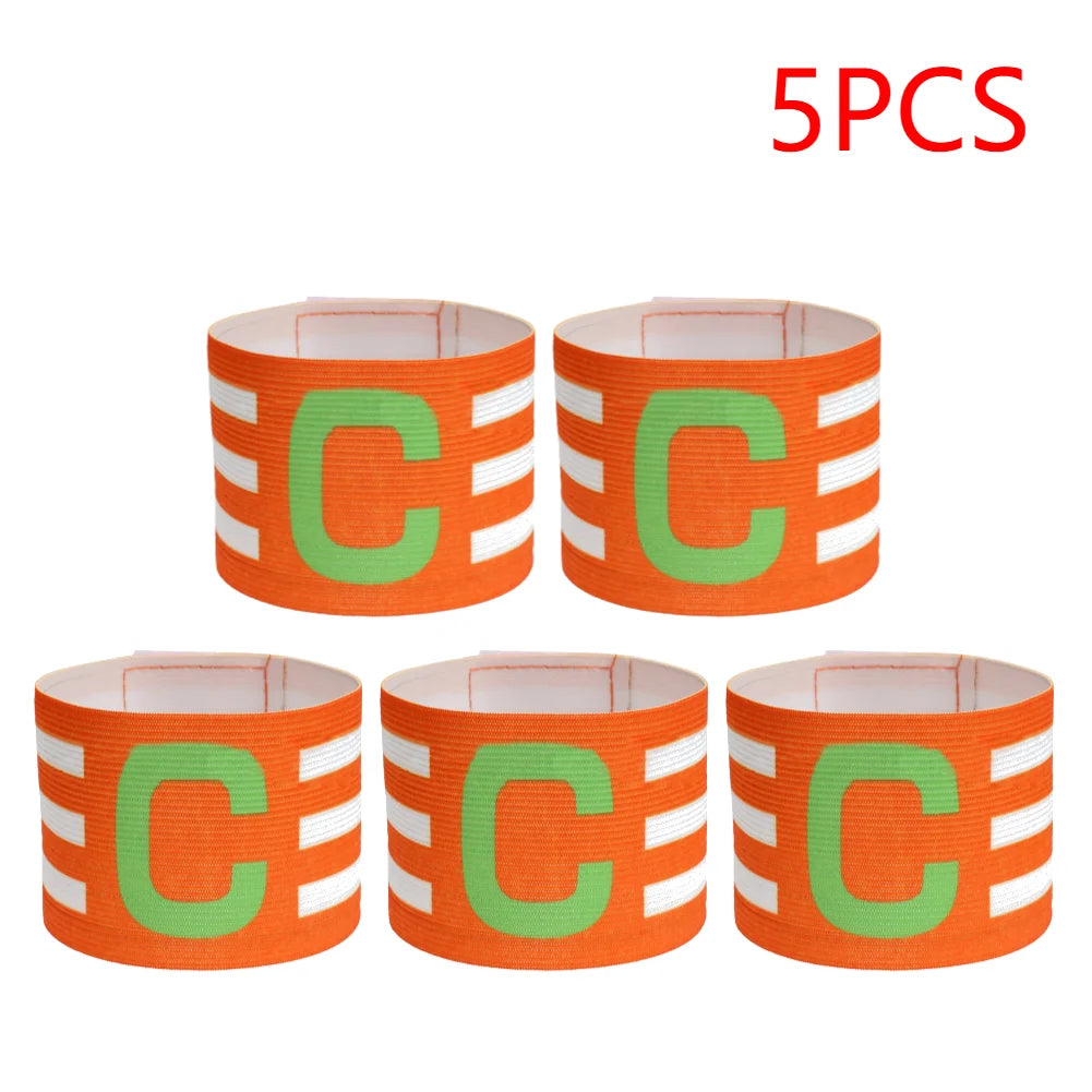 1-10pcs Leader Competition Armband Breathable Soccer Player Captain Group Armband Clear Icon Capitan Band For Football Captain