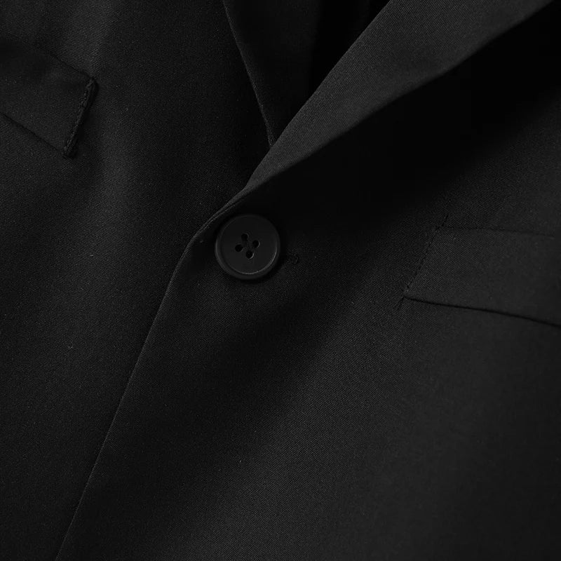 2023 Men Blazer Solid Color Lapel Long Sleeve Autumn Casual Suits One Button Streetwear Fashion Male Crop Coats S-5XL INCERUN