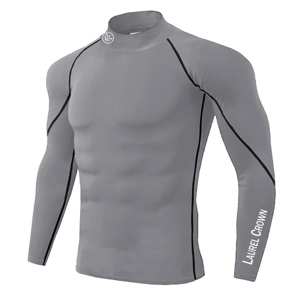 Fitness T-shirt Men Long Sleeve Training Shirts Running Compression Skinny Tops Muscle Workout Clothing