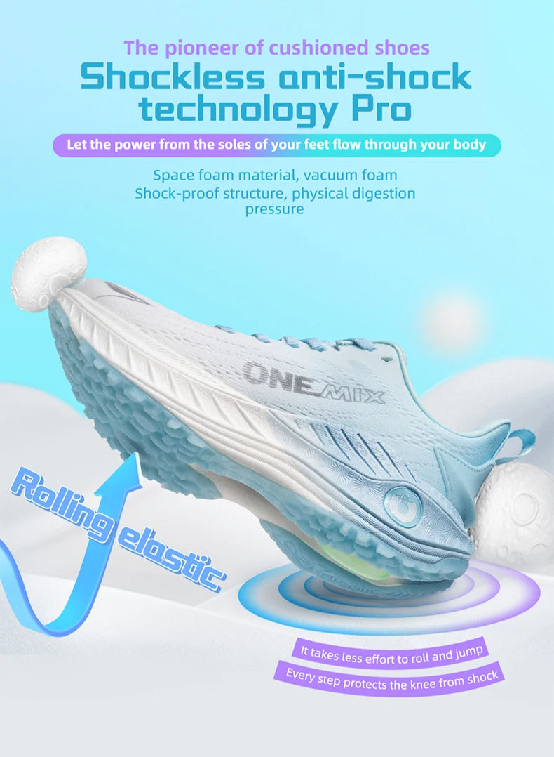 ONEMIX Casual Running Shoes Breathable Summer Jogging Shoes Men Lightweight Women Gym Shoes Outdoor Male Cushion Sports Shoes