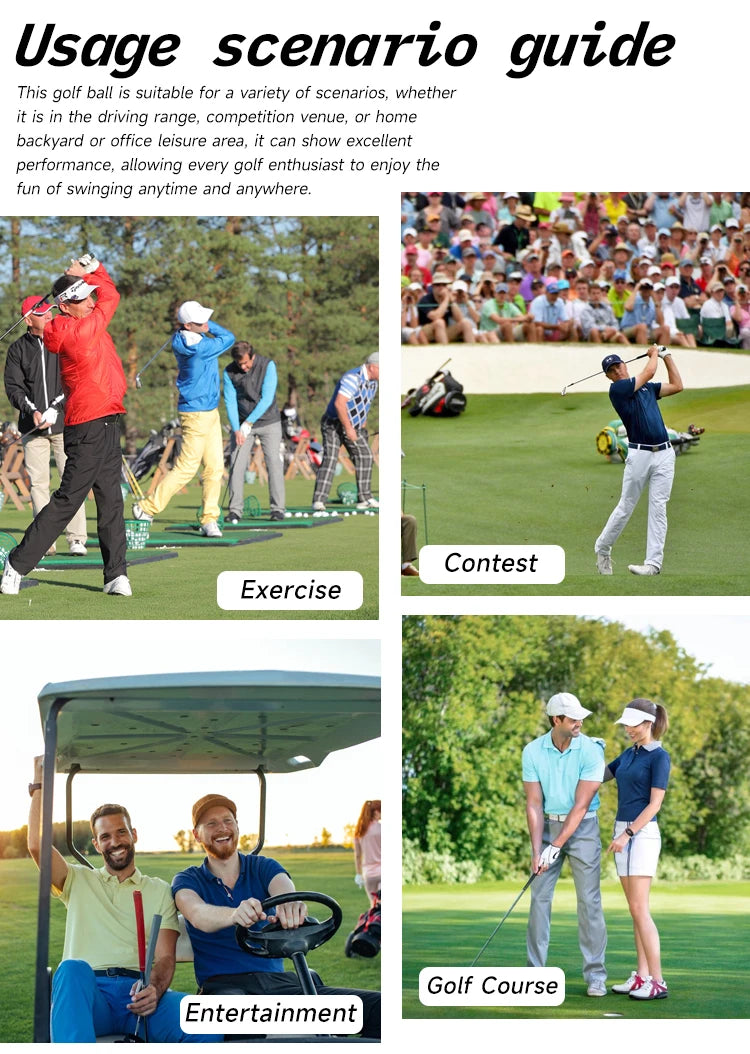 Caiton 100pcs 2-Layer Golf Balls - 332 Dimple, Max Distance, Spin Control, Durable, Precision - For Golf Training & Play