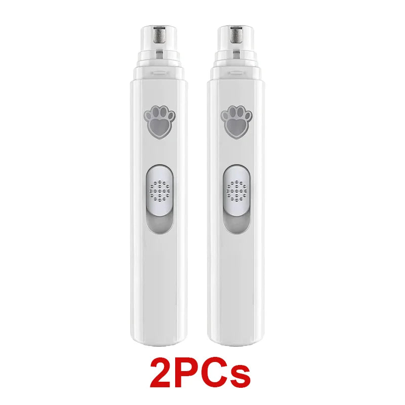 Electric Dog Nail Grinder – USB Rechargeable Pet Nail Clipper with Polisher Wheel