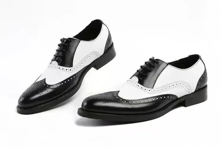 Men's Plus Size Lace Up Dress Shoes Point Toe Business Formal Wedding