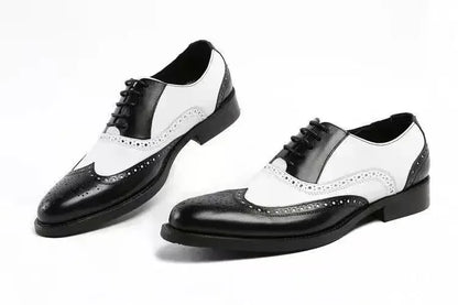Men's Plus Size Lace Up Dress Shoes Point Toe Business Formal Wedding