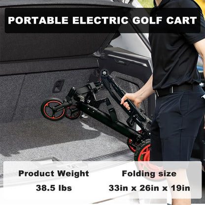 4 Wheel Folding Electric Golf Cart With Remote Control And Follow Me