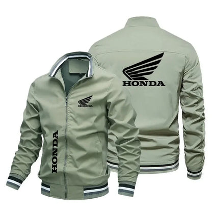 Mens Polyester Motorcycle Jacket Zipper Sun Protection