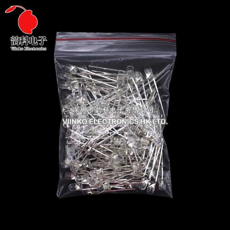 3MM 5MM Light Emitting Diodes Electronics Kit Box F3 F5 LED Diode Assorted Kit White Green Red Blue Yellow Orange