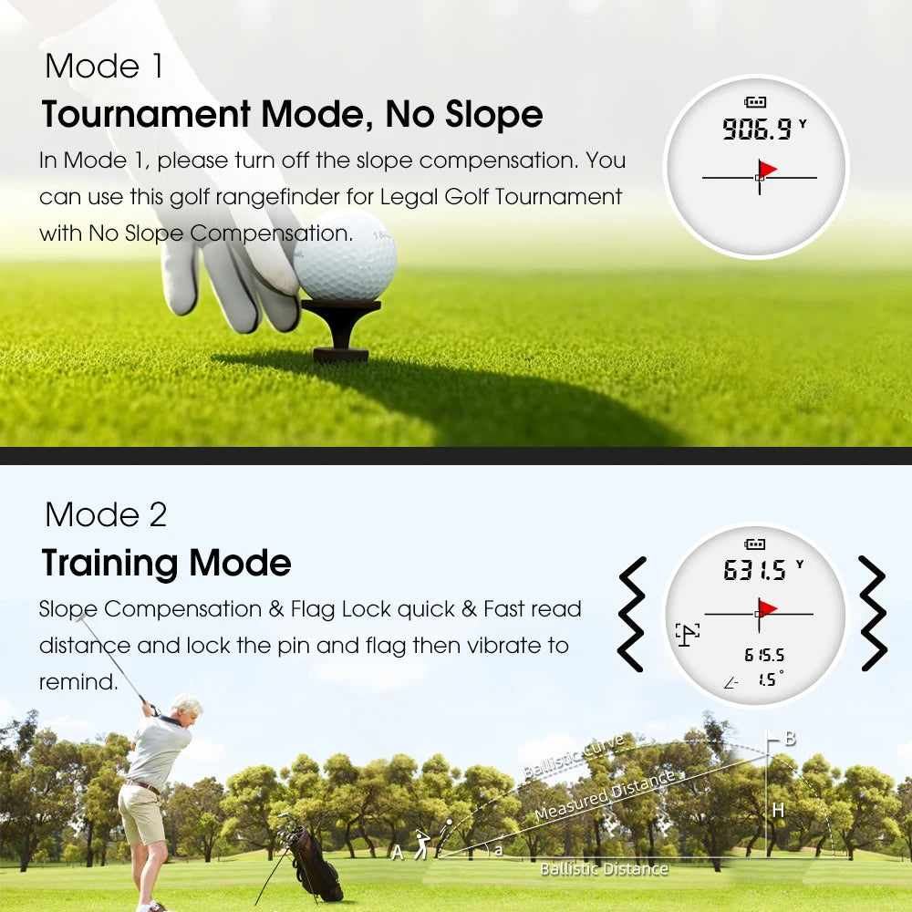 REVASRI Mini 1300 Yards Golf Rangefinder with Flag Locking Vibration Function 6x Magnification USB-C Charge for Ladies Golfers