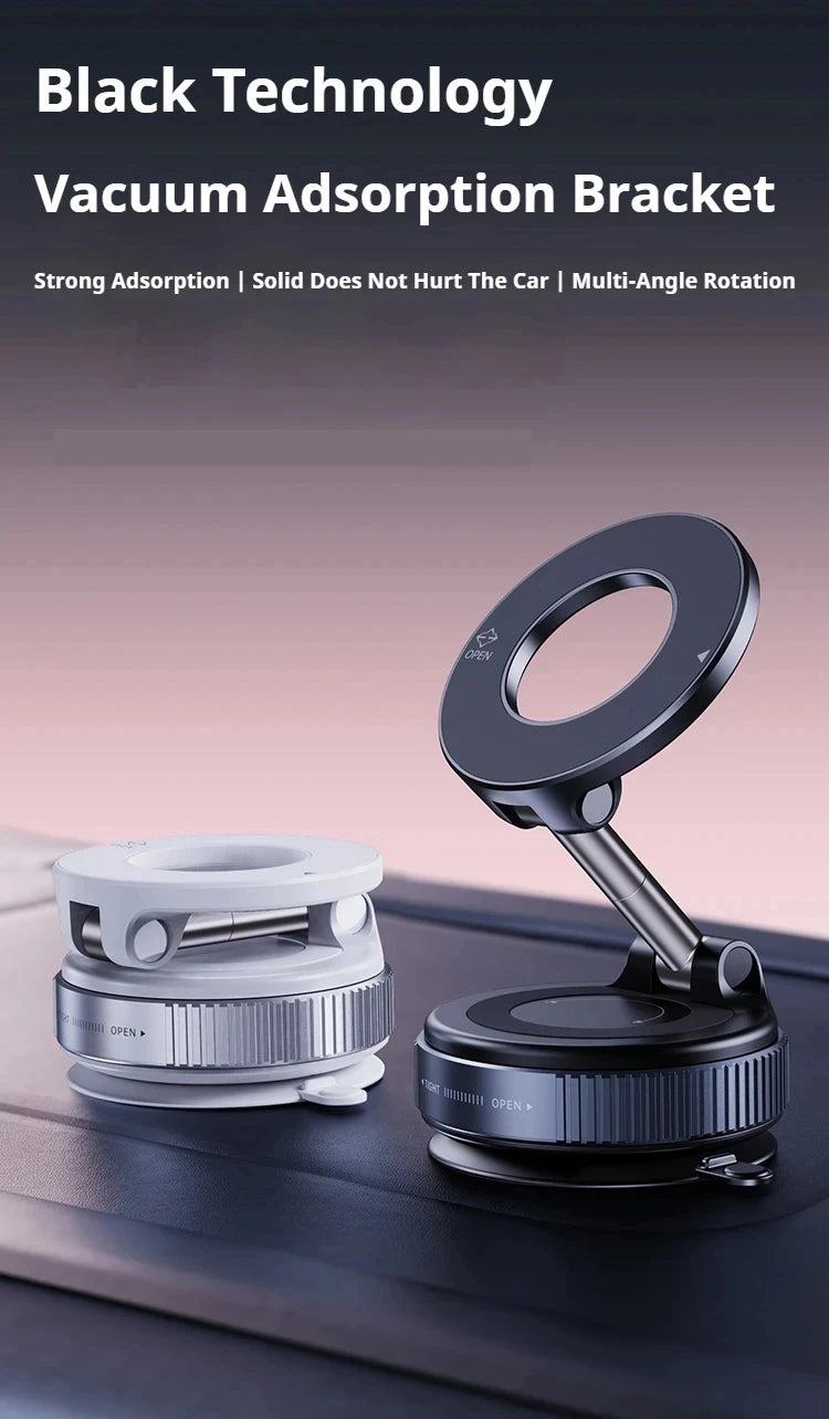 Xiaomi Magsafe Car Phone Holder Suction Cup Vacuum Magnetic Phone Stand 360° rotatable and Foldable Suction Cup Phone Holder