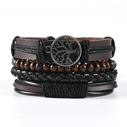 4-Piece Braided Wristband Set