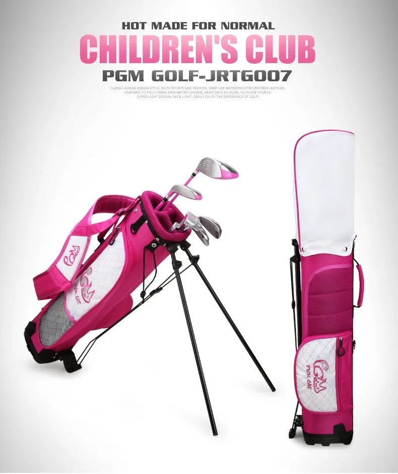 PGM 3-12 Years Old Kids Golf Club Set Children's Boy Girl Beginner's Golf Training Wood Iron Swing Putter Bag Gift JRTG007