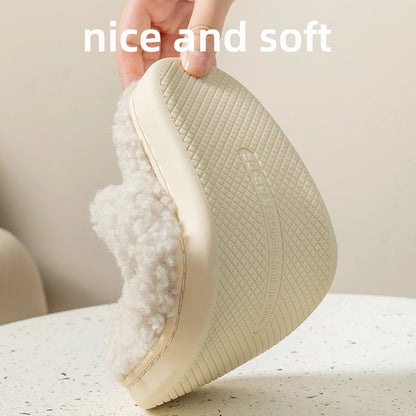 Mens Indoor Slippers Plush Lining Non Slip Sole Warm Winter Bear Design