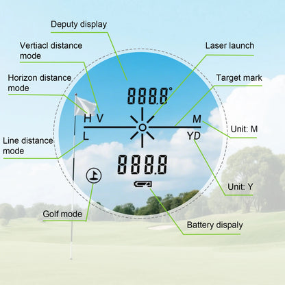 Golf Laser Rangefinder With Flag-Lock Slope, 1000m Range