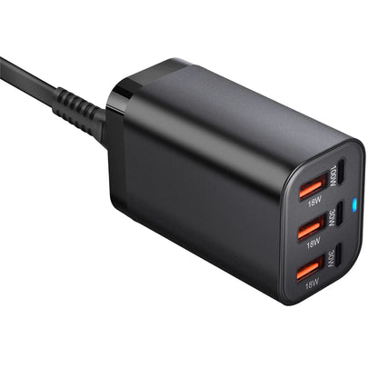 Six-Port USB-C GaN Fast Charger USB PD Power Adapter