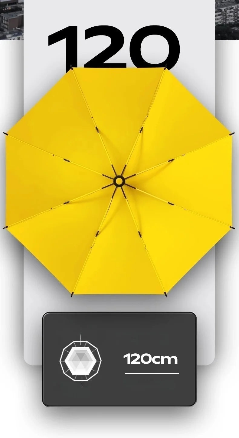 Full Fiber Golf Umbrella Double Layer Extra Large Double MEN'S Business Long Handle Umbrella Car Straight Umbrella