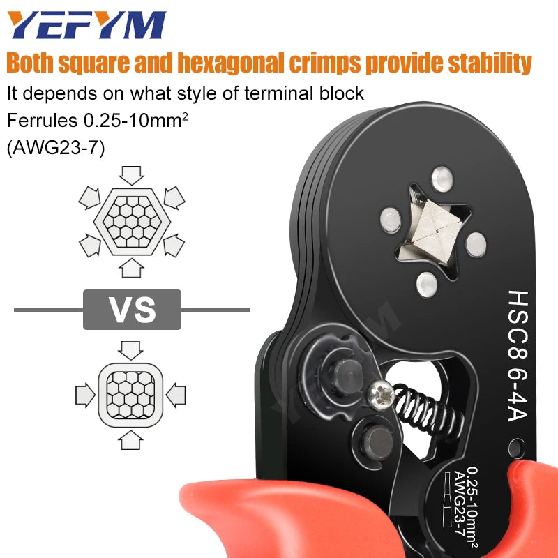 Crimping Pliers Ferrule Sleeves Tubular Terminal Tools HSC8 6-4A/6-6A/16-6E Wire Crimper Household Electrical Sets