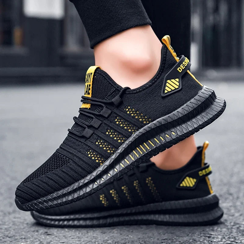 Breathable Men's Casual Sneakers Lightweight Outdoor Men Sneakers Anti-slip Flexible Male Running Shoes Comfortable Tennis